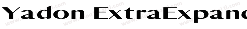 Yadon ExtraExpanded字体转换